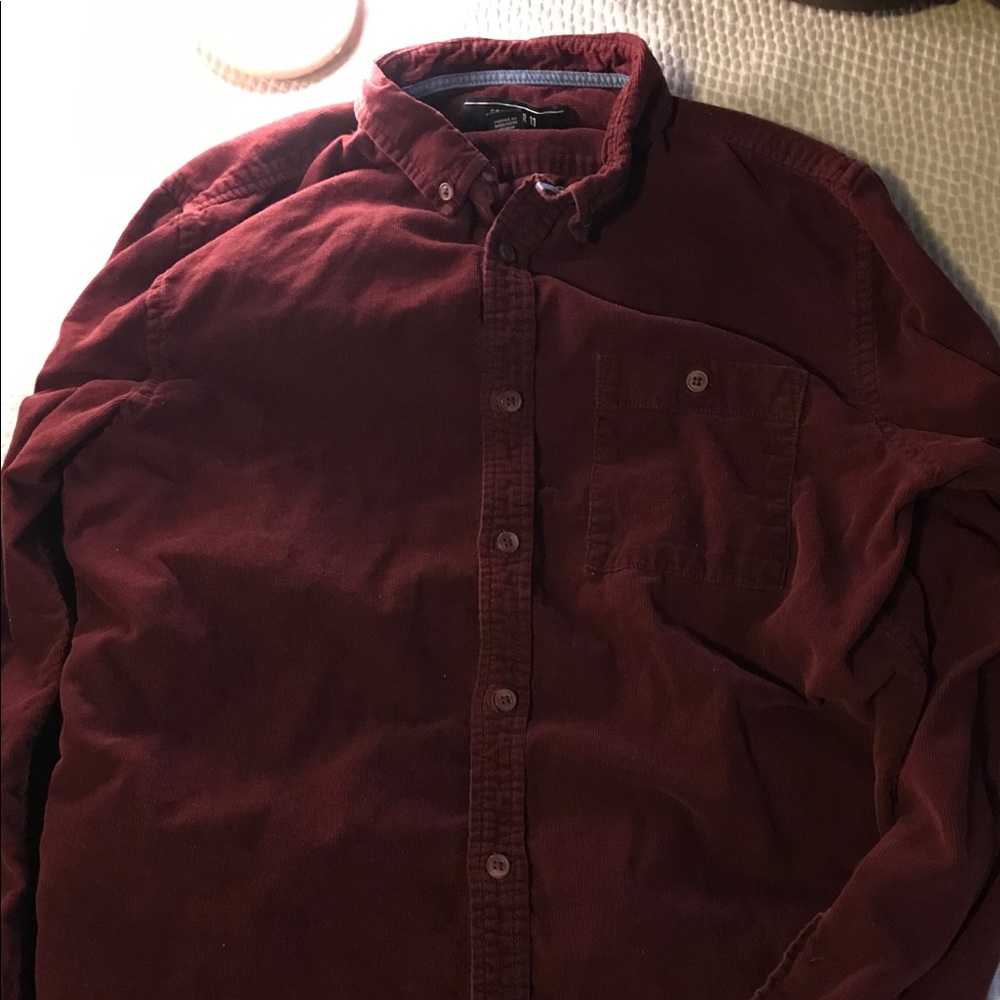 S Red Forever 21 Button Up Shirt